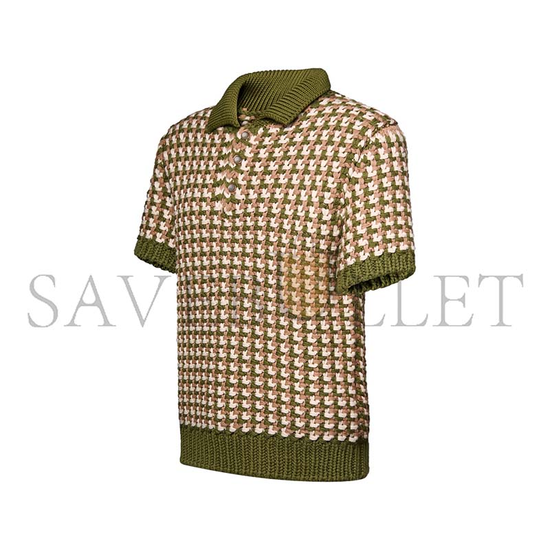 LOUIS VUITTON SHORT-SLEEVED WOOL-KNIT POLO SHIRT 1AJVY4 LOUIS VUITTON SHORT-SLEEVED WOOL-KNIT POLO SHIRT 1AJVY4